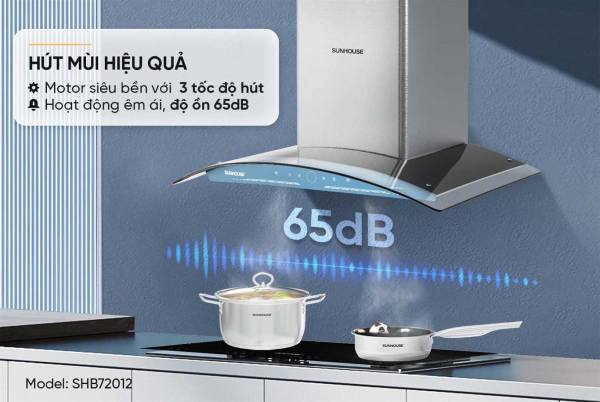 MÁY HÚT MÙI KÍNH CONG SUNHOUSE SHB72012