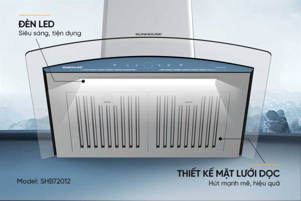 MÁY HÚT MÙI KÍNH CONG SUNHOUSE SHB72012