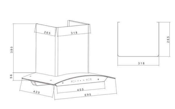 Máy hút mùi Blanc BA870AT tự động làm sạch mô tơ