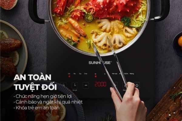 BẾP TỪ ĐƠN CẢM ỨNG SUNHOUSE SHD6805