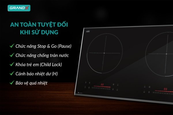 BẾP TỪ GRANDX GX IH618SE