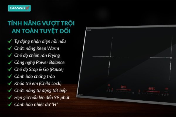 BẾP TỪ GRANDX GX IH675SE