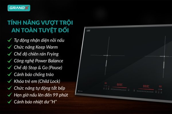 BẾP TỪ GRANDX GX IP676SE