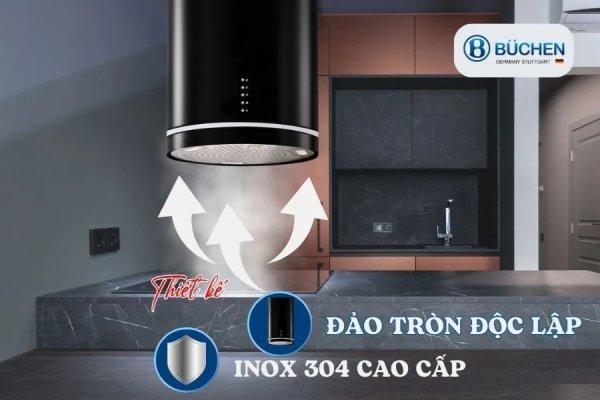 Máy hút mùi đảo Buchen BU885ISB