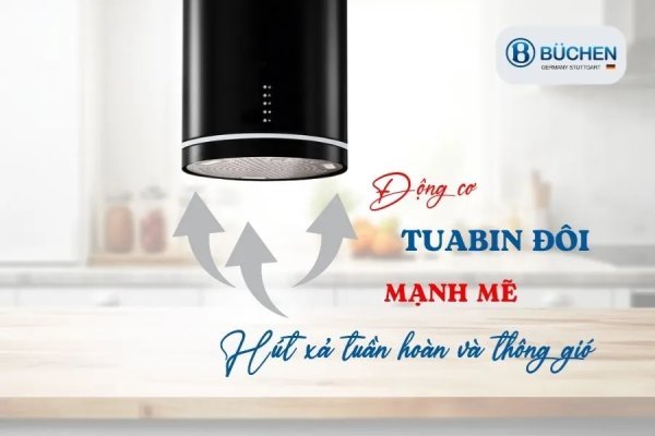Máy hút mùi đảo Buchen BU885ISB