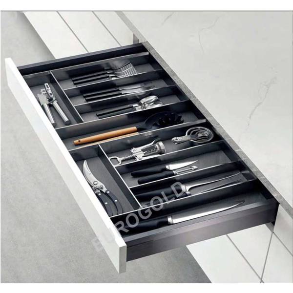 Khay chia thìa dĩa nhôm phay xước cao cấp ETA016075 – Eurogold