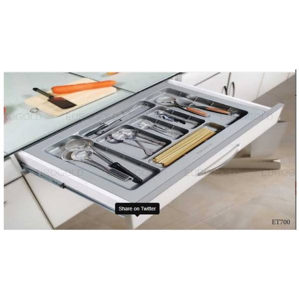 Khay chia thìa dĩa nhựa cao cấp ET700 (ETC700G) – Eurogold