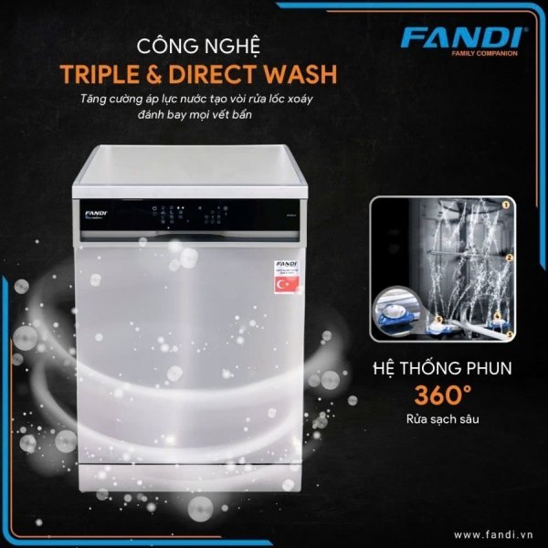 MÁY RỬA BÁT FANDI DW14EU-S