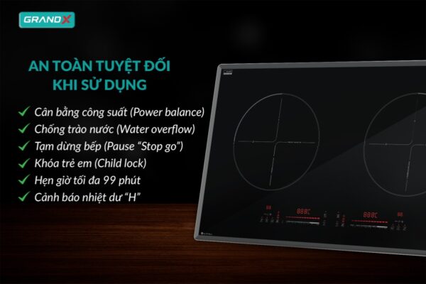 BẾP TỪ GRANDX GX IP789LUX