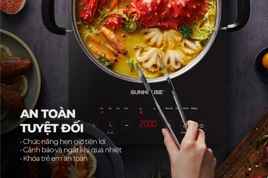 BẾP TỪ ĐƠN CẢM ỨNG SUNHOUSE SHD6805