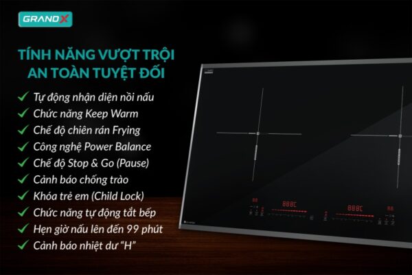 BẾP TỪ GRANDX GX IH675SE