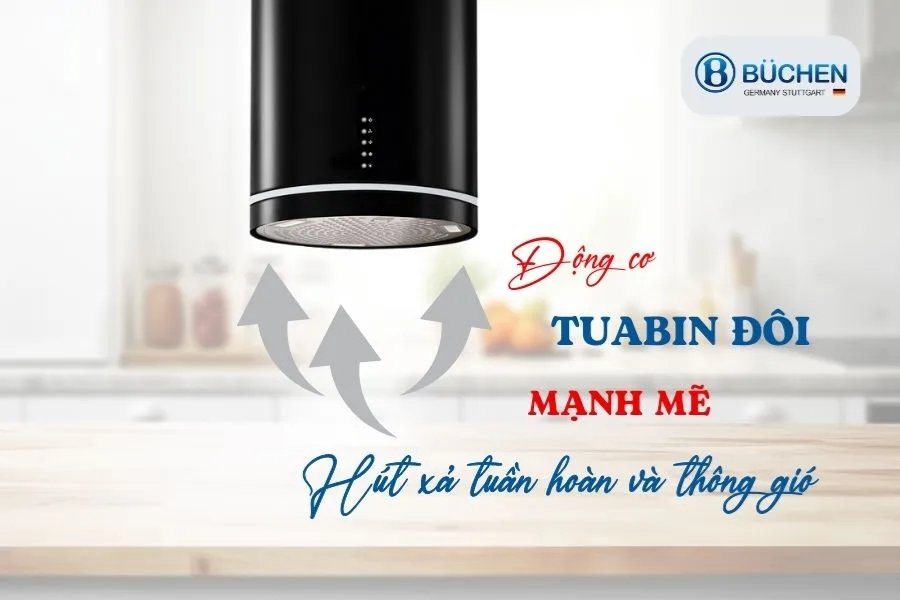 Máy hút mùi đảo Buchen BU885ISB