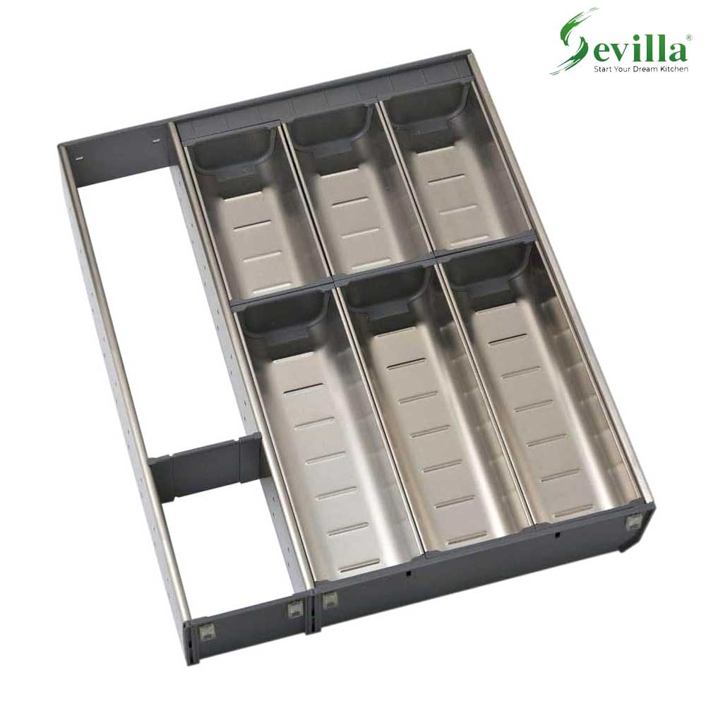 Khay chia thìa dĩa bằng Inox Sevilla TD4-400