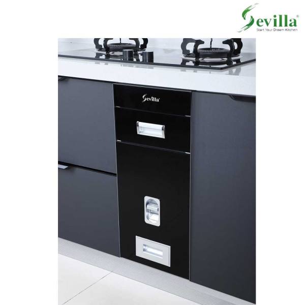 Thùng gạo 1 ngăn Sevilla D3 ( màu đen)