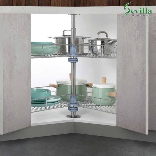 Mâm xoay góc 3/4 mở 270º Inox 304 nan tròn 800mm Sevilla X270