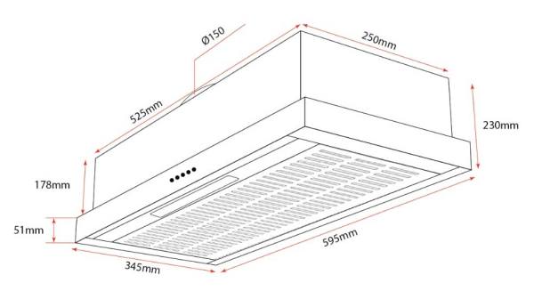Máy hút mùi âm tủ Kocher K-6360 (60cm)