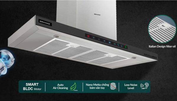 Máy hút mùi chữ T Grandx GX H70C68B