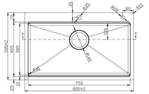 Chậu rửa bát Eurogold 1 hố inox 304 EUS58050