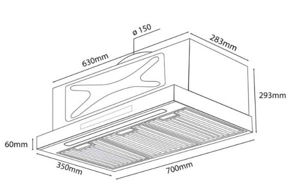Hút mùi Kocher âm tủ TURBO X3D-669T