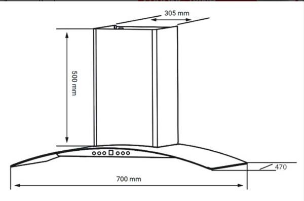 Máy hút mùi kính cong KOCHER K-226V