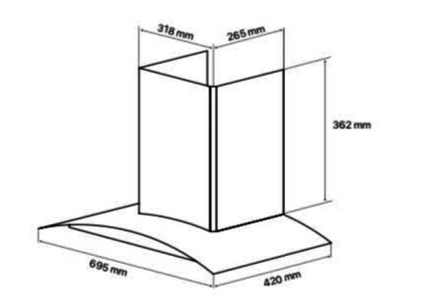 Máy hút mùi kính cong Canzy CZ-H4070KCC