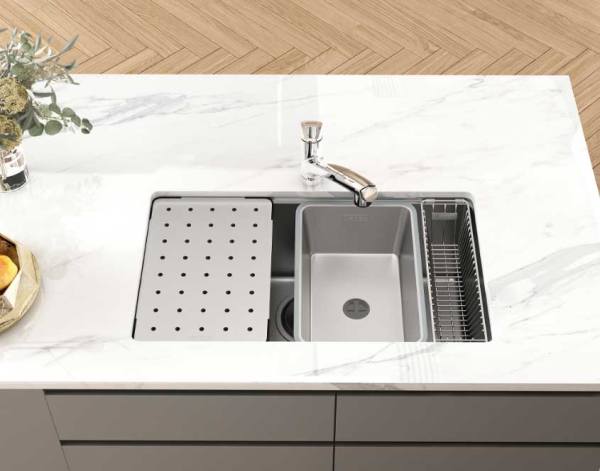 Chậu rửa bát chống xước Workstation Sink Dekor 8044SU