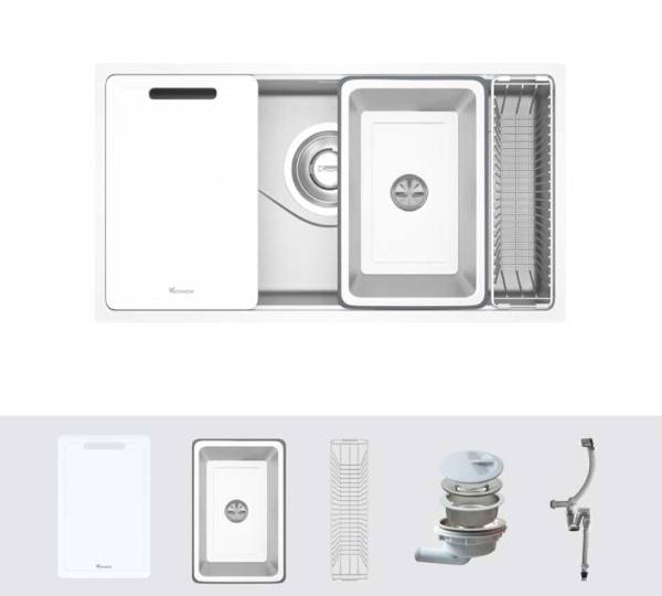 Chậu rửa bát Konox phong cách Nhật bề mặt mịn Tari 8748SM