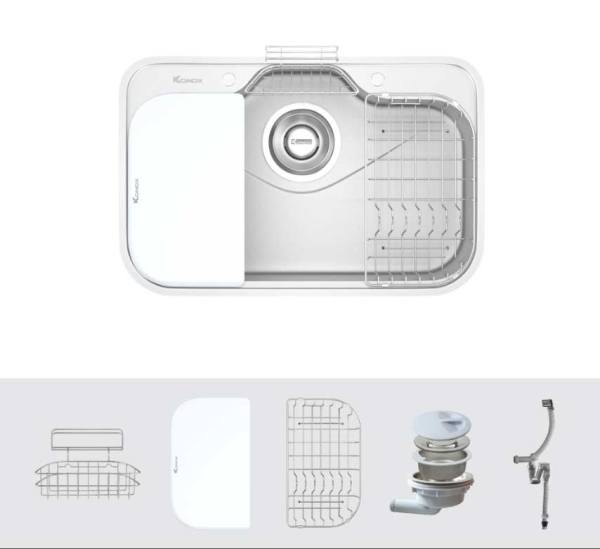 Chậu rửa bát Konox phong cách Nhật bề mặt mịn Tari 7851SM