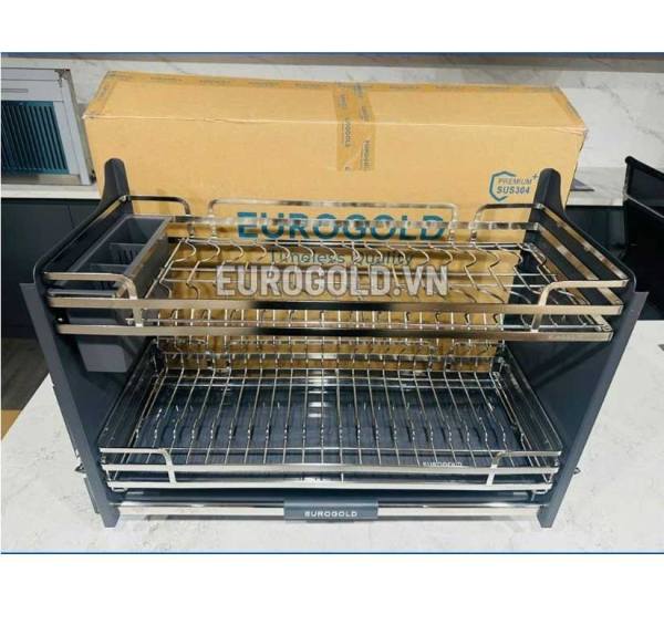 Giá bát nâng hạ Eurogold Inox 304 khung màu trắng EVI160/170/180/190G(EVI960/970/980/990G)