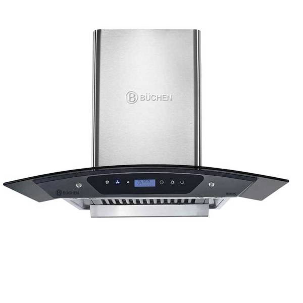 Máy hút mùi kính cong Buchen BU85HS Clean tự động làm sạch mô tơ