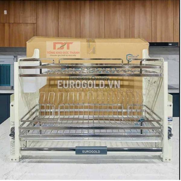 Giá bát nâng hạ Eurogold Inox 304 khung màu trắng EVI160/170/180/190W (EVI960/970/980/990LW)