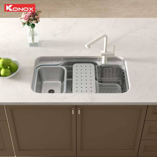 Chậu rửa bát Konox chống xước Workstation Sink Dekor 8048SU
