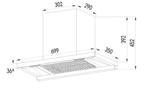Máy hút mùi chữ T Buchen BU35BLDC Smart