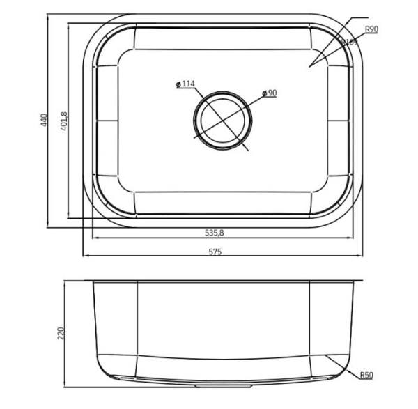 Chậu rửa bát Konox phong cách Nhật bề mặt mịn Tari 5744SM