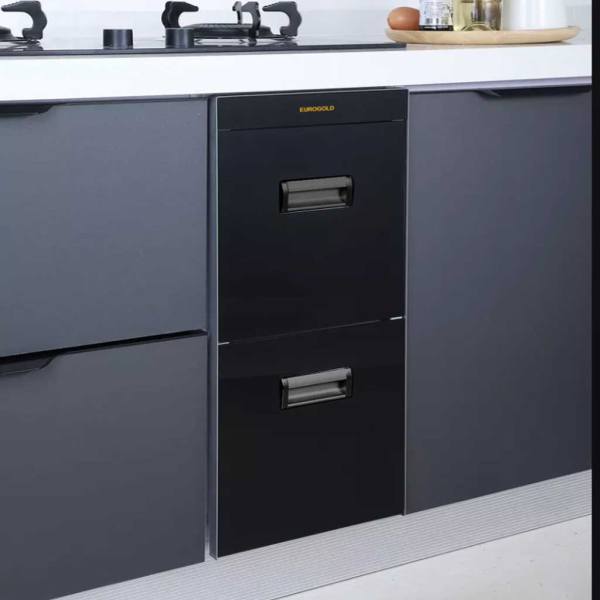 Thùng gạo Euroglod mặt gương màu đen 2 ngăn GB322B