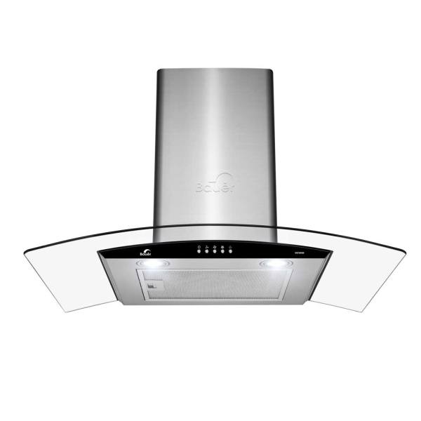 Máy hút mùi áp tường kính cong Inox 70cm Bauer BC70BSB