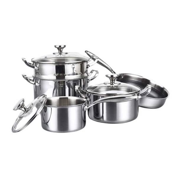 Bộ nồi 5 món cao cấp đáy liền Buchen SHAPPHIRE