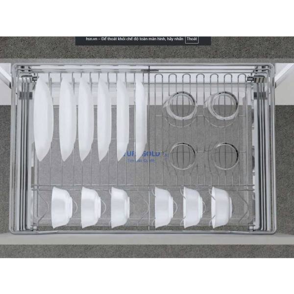 Giá bát tủ dưới Eurogold inox mờ 304 nan tròn EGT 6160/6170/6175/6180/6190VX