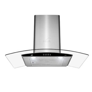 Máy hút mùi áp tường kính cong Inox 70cm Bauer BC70BSB