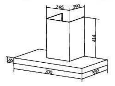 Máy hút mùi chữ T Blueger BT350S