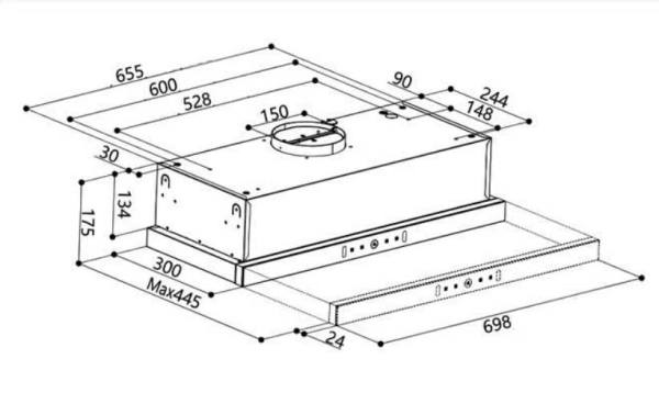 Máy hút mùi âm tủ BlanC BA 7002TUB siêu êm